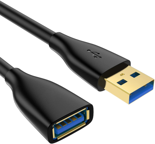 25cm USB 2.0 Left Angled Panel Mount Extension Cable – A Male To A Female - View #6
