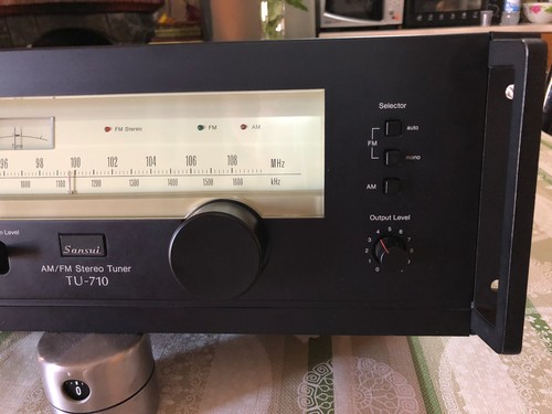 SINTONIZZATORE D'EPOCA SANSUI TU-710 - CON MANIGLIE - VINTAGE TUNER HIFI - Foto 8 di 11