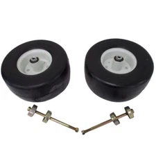 Proven Part Set Of 2 13X6.5X6 White No-Flat Front Solid Tire Puncture Proof Comp