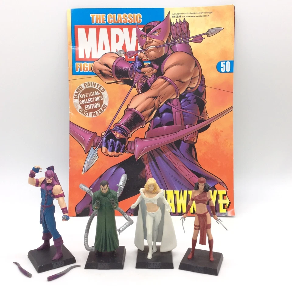 Eaglemoss Marvel The Classic Collection Lote de 4 Estatuillas de Plomo Sueltas y Dañadas Foto 2 de 4