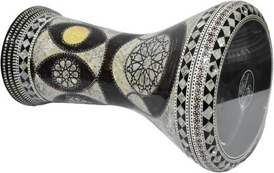 Arabic Darbuka Doumbek Drum   Classic 17.5'' Tabla with Mother of Pearl Inlay