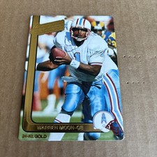 1991 Action Packed 24kt GOLD PARALLEL Warren Moon #19G Oilers Football Card (f5)