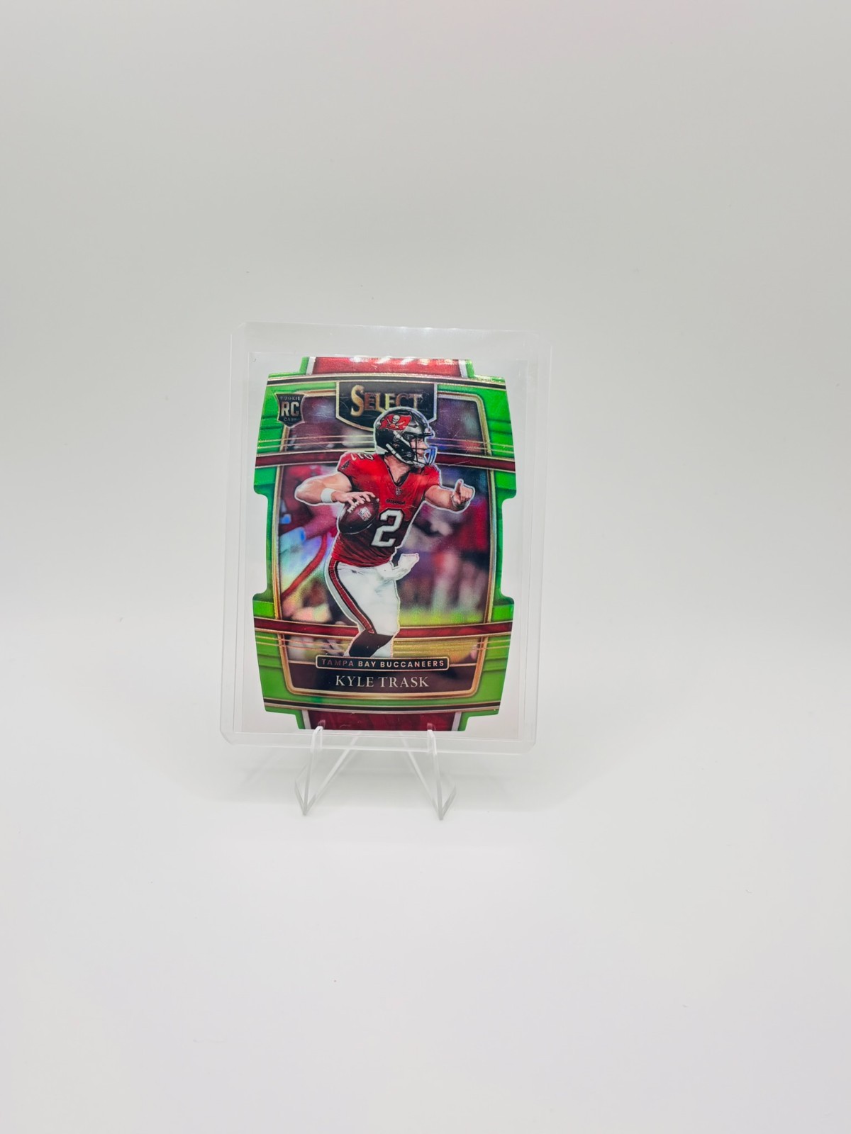 2021 NFL Select - Kyle Trask RC- Concourse green neon prizm die cut /349