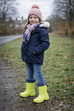 Children’s EVA Rain Boots – Lightweight Kids Wellies, Boys & Girls, UK2, Yellow