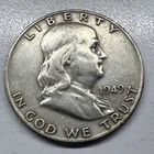 1949-D Franklin Half Dollar Full Bell Lines Actual Coin. Invest Silver@ $114 Oz