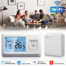 Tuya WiFi RF Smart Thermostat Gas Boiler Room Heating Temperature Controller APP