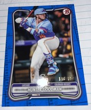 2026 Bowman Hunter Goodman #82 Blue Border / 150 Colorado Rockies Rookie