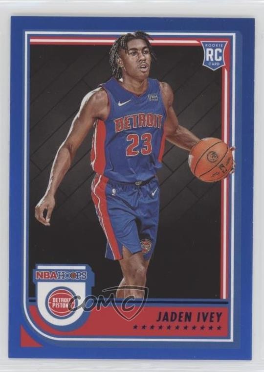2022-23 Panini NBA Hoops Rookies Blue Jaden Ivey #235 Rookie RC 02l5