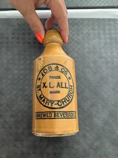 VINTAGE ST MARY CHURCH TORBAY DEVON GINGER BEER BOTTLE