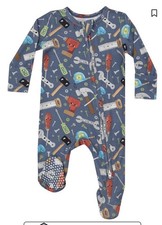NWT ANGEL DEAR Bamboo HAPPY TOOLS Footie 0-3 Months