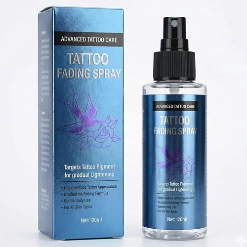 Tattoo Fading Spray for Old Unwanted Tattoos Safe Natural Skin Recovery 4 Fl Oz - product listing photo