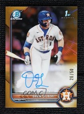 2022 Bowman Draft Chrome Pick Gold Refractor 26/50 Drew Gilbert Auto 0s2h
