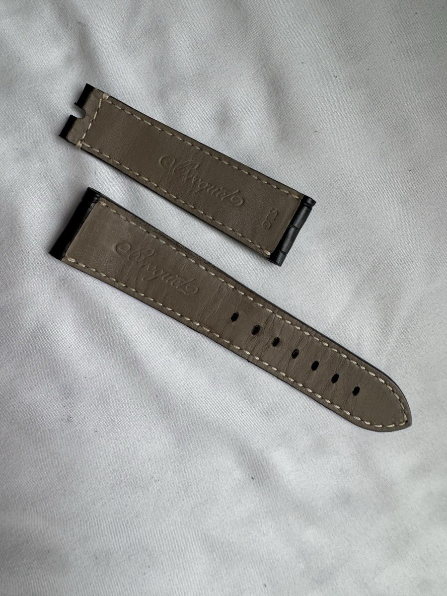 Original Breguet SLG Black Crocodile Watch Strap 22mm Lug Width 17mm Buckle View 2