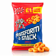 Full Box of 18 Golden Wonder TransForm-A-Snack Spicy 56g £1 Large Bags Crisps