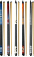 Set of 5 Pool Cues New 58" Billiard House Bar Pool Cue Sticks GJ-1 GJ-5