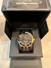 Orologio da polso EDOX Delphin Diver data 43 mm 300 m nero oro rosa accenti premium