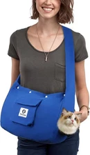 Cat Dog Carrier Sling Soft-Sided Hands Free Shoulder Crossbody ...