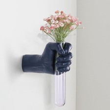 Blue Hand Vase Wall Sculpture Funky Modern Decor