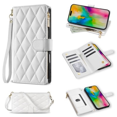 Crossbody Zipper Leather Card Wallet Case Bag Cover Flip Stand For Various Phone