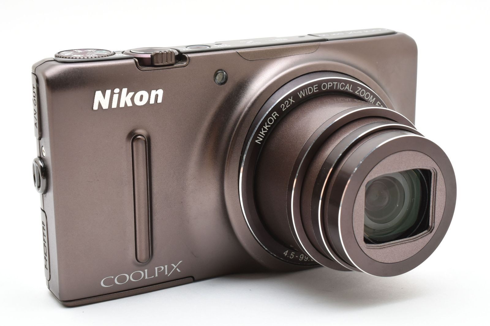 N.MINT Nikon COOLPIX S9500 Brown Digital Camera 18.1MP 22x Zoom Tested