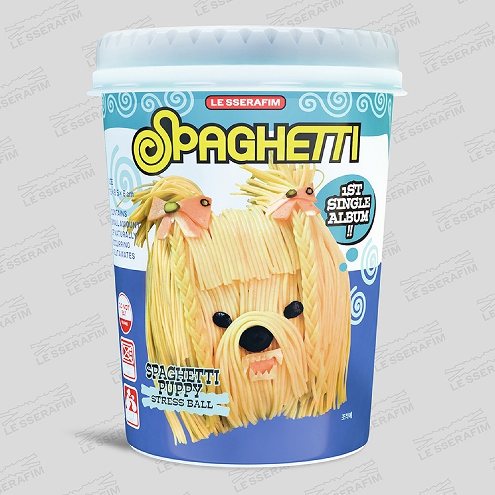 LE SSERAFIM SPAGHETTI 1st Single Album STRESS BALL Ver/CD+5Card+5