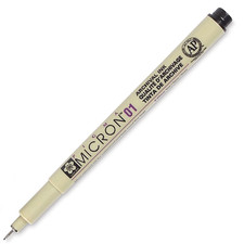 Sakura, Pigma Micron Pen, Black Ink, 01 .25Mm Tip, Fine Point, pack of 4