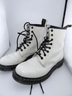 Dr. Martens Woman’s Leather Combat Boots Lace-Up White/Black Round Toe US 8 — photo 1