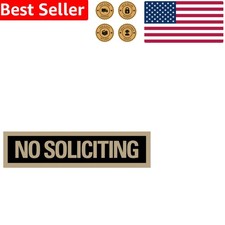 Durable 2x8 Inches 'No Soliciting' Peel-and-Stick Sign for Doors  Windows