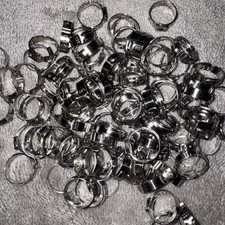 100 Pcs Ear Hose Clamps 18.8 Mm To 22 Mm 304 Stainless Steel New 100 Pcs Ear Hose Clamps 18.8 Mm To 22 Mm 304 Stainless Steel New