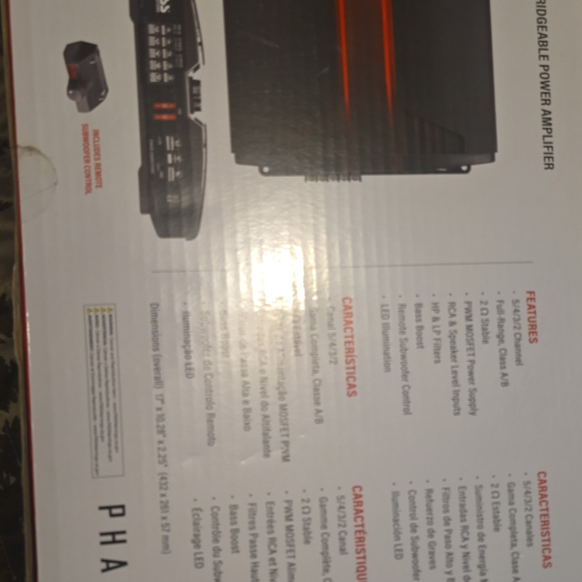 BOSS Audio Systems PV3700 Phantom Series 5-Channel 3700W Car