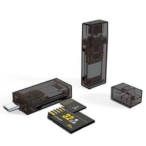 Transparenter SD-TF-Speicherkartenleser USB-Typ-C für Blitz für das iPhone