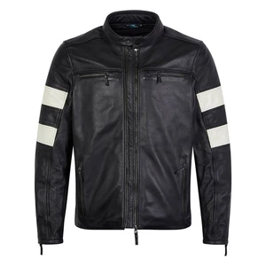 Spada Hanzo Leather Jacket - Black/Ivory