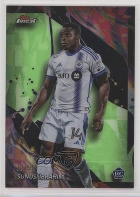 2024 Topps Finest MLS Neon Green Refractor 32/99 Sunusi Ibrahim Rookie RC 05ol