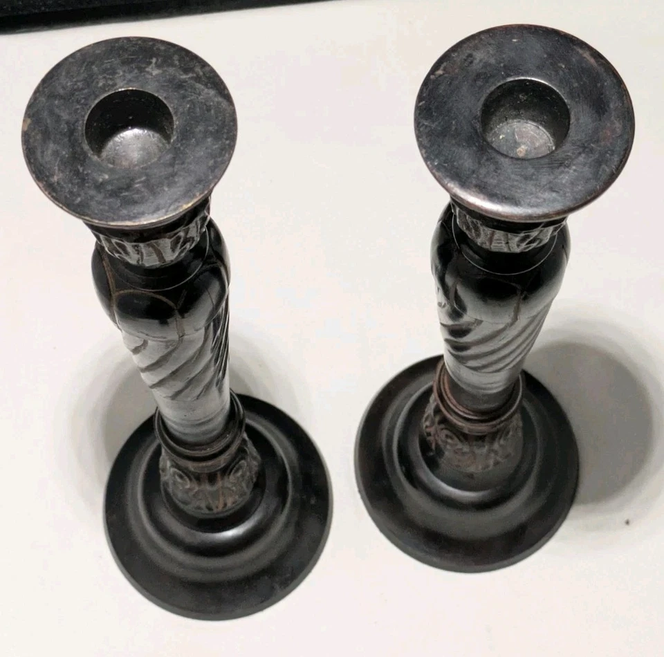 Southern Living GARRITY HOUSE Candle Stick Holder 15 in Tall Set of Two LNC - Image 2 of 4