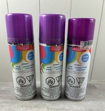 Temporary Hair Color Spray Purple 3 Cans NEW Gothic, Cosplay, Cheer, Football