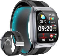 Health Monitor Smartwatch with Blood Pressure Air Pump, 5-7 Day Battery Life
