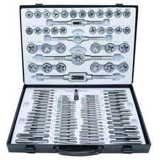 Tap and Die Set 110PCS Metric M2-M18 with Adjustable Handles - Threading Tool