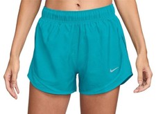 Nike Womens Dri-FIT Tempo 3  Running Shorts Brief Lined Teal Green Sz S NWT