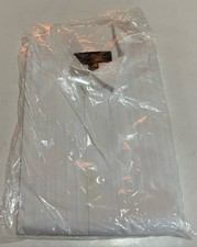 Michelsons of London Men's Classic Fit Pleated French Cuff Tuxedo Shirt White, M