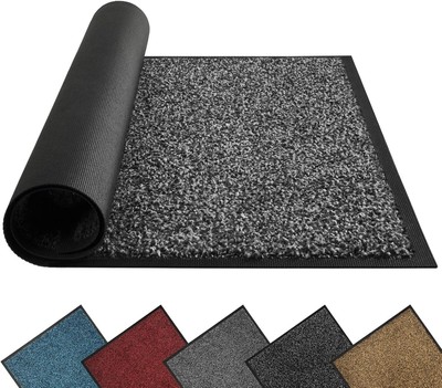 Mibao Front Door Mat, Dirt Trapper Welcome Mat for Outdoor Indoor, Non-Slip Wate