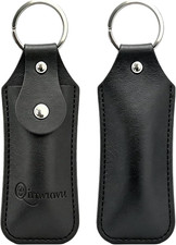 Xxhong 2PCS Leather USB Storage Case - USB Flash Drive Leather Cover (Black)