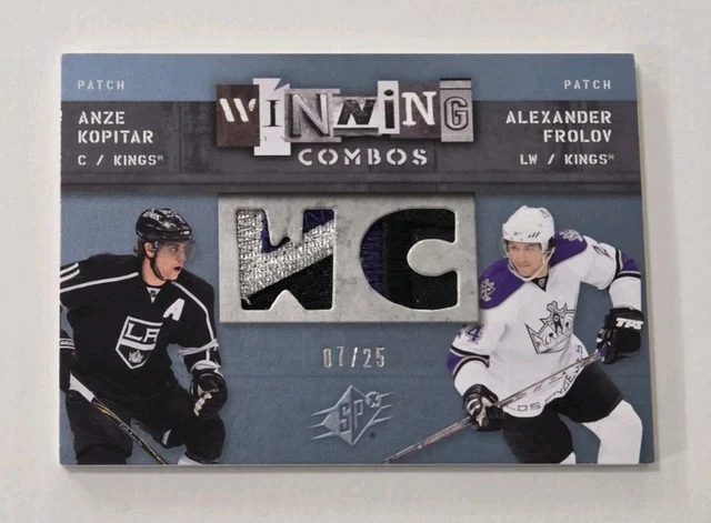 2009-10 SPx ANZE KOPITAR / ALEXANDER FROLOV WINNING COMBOS 3 CLR GU PATCH /25
