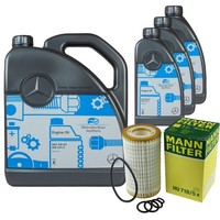 MANN-FILTER ÖLfilter 8L MotoröL 5W-40 MB 229.5 FüR Mercedes-Benz SLK