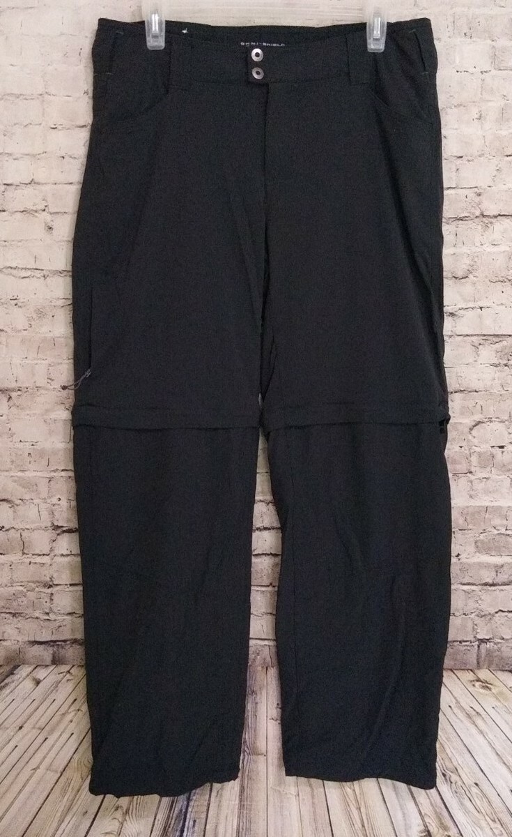 Columbia Omni-Shield Black Zip Off Hiking Pants Women's 14 Short