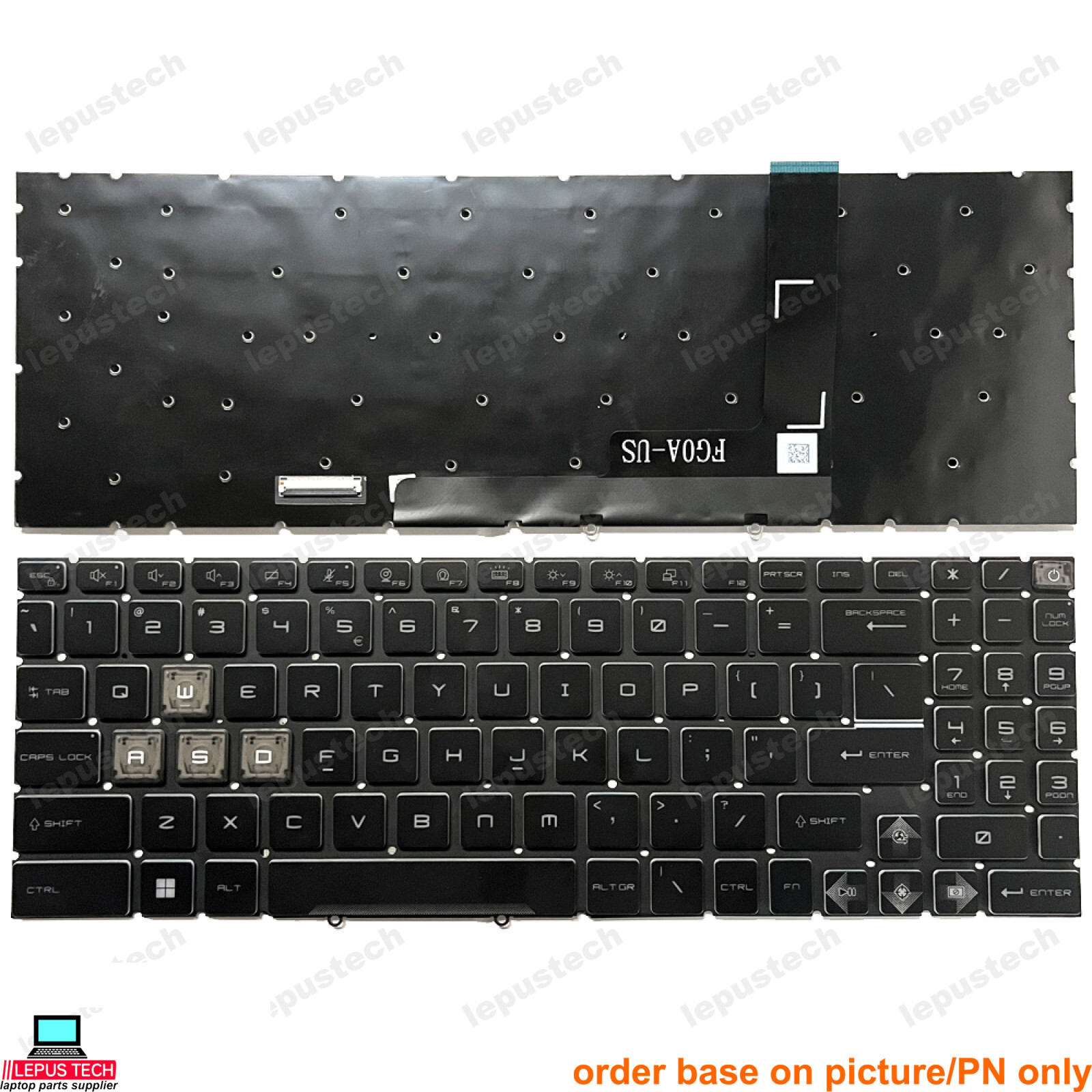MSI MS-1585 1583 PULSE 15 B13V RGB US keyboard one-key | eBay