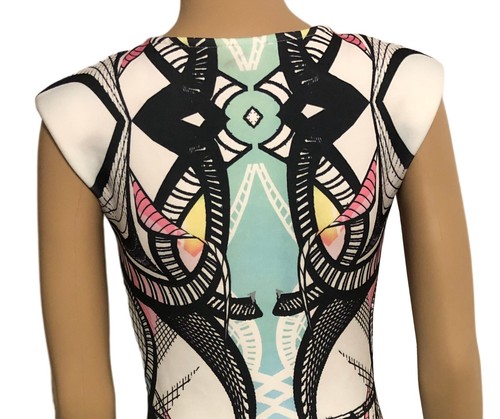 River Island scuba stretch bodycon Dress Sz 6 US/Sz 10 UK Art-to-Wear - Picture 8 of 10