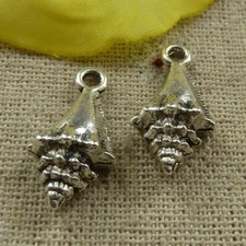Envío Gratis 80 piezas Dijes Caracola Plata Tibetana 21x11mm L-4348