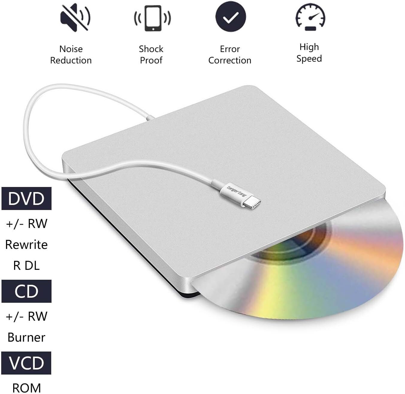 External CD DVD Drive Writer Player Burner for MacBook asus dell MacBook Pro
