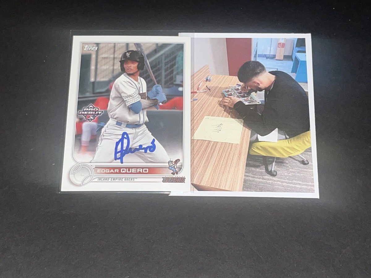 Edgar Quero Chicago White Sox Auto Signed 2022 Pro Debut Card | eBay