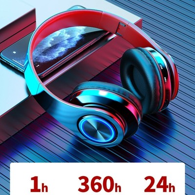 Wireless Bluetooth Stereo Headphones Earphones Headset with Bass with Mic